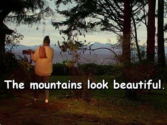 The mountains look beautiful.
