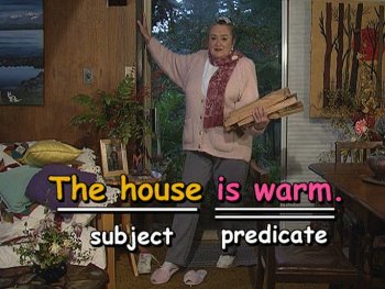 "is warm" is the predicate