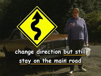 change direction but still stay on the main road