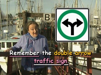 Remember the double arrow traffic sign.