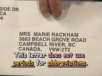 This letter does not use periods for abbreviations.