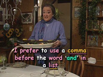 I prefer to use a comma before the word 'and' in a list