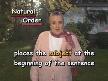 Natural order places the subject at the beginning of the sentence.