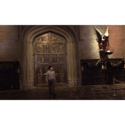 Thomas in the Grand Hall of Hogwarts