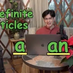 indefinite articles: a an