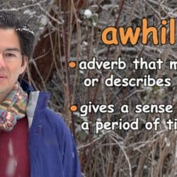 awhile: adverb that modifies or describes a verb - it gives a sense of "for a period of time"