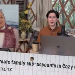 How do we create family sub-accounts in Cozy Grammar?