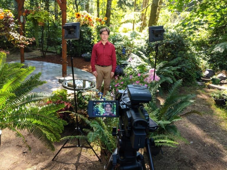 behind the scenes of filming the Intermediate Cozy Grammar Course last summer