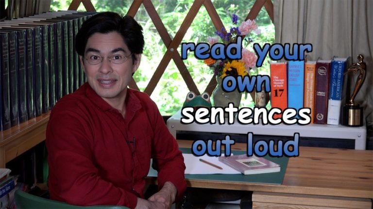 read your own sentences out loud