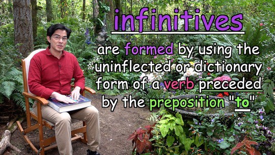 are formed by using the uninflected or dictionary form of a verb preceded by the preposition "to"