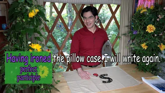 Having ironed the pillow case, I will write again.